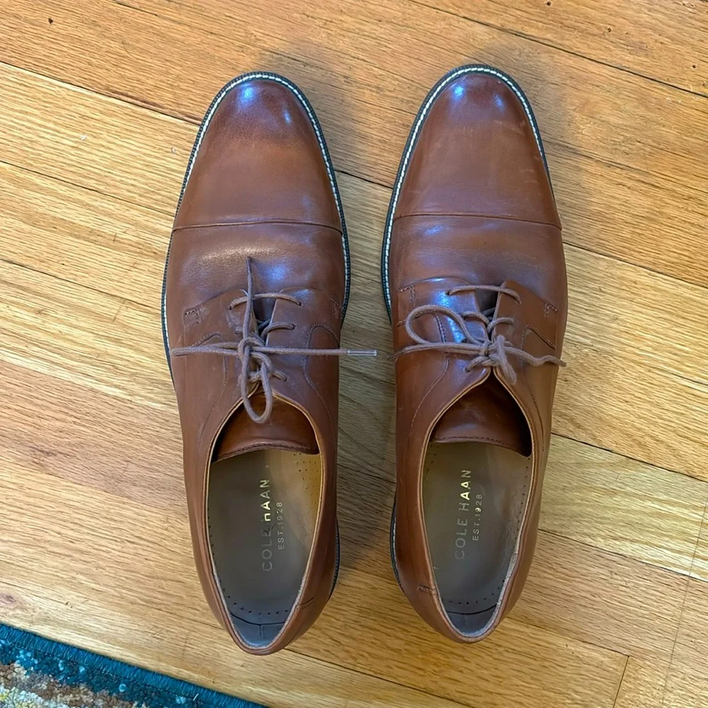 Cole Haan Leather Oxfords Size 11, Brown